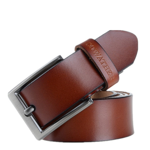 Leather Belt Buckle Silver - essentials4yu