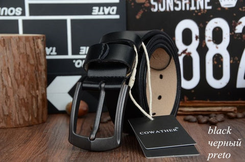 Leather Belt Buckle Gunmetal - essentials4yu